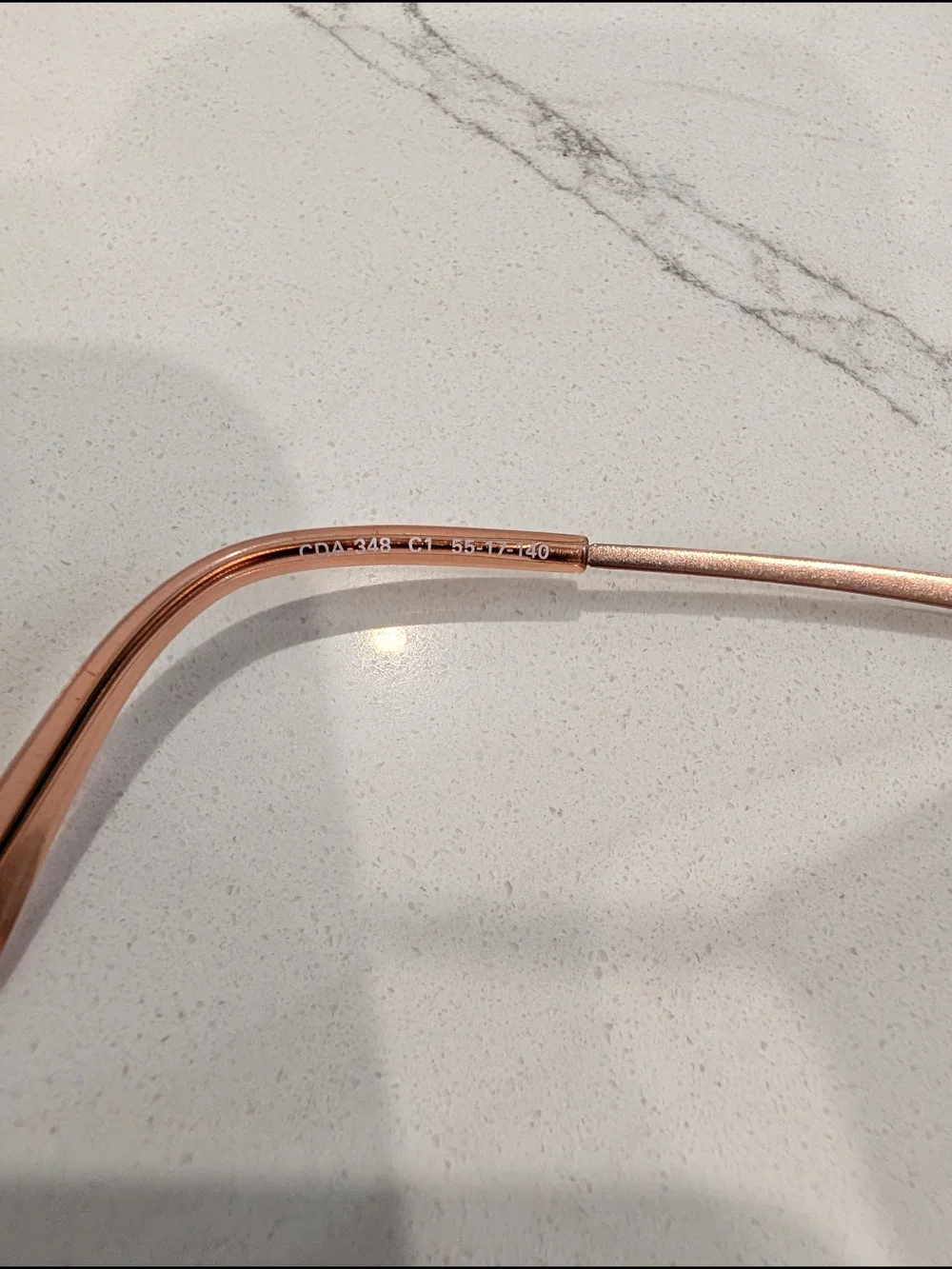Cote D'Azur Europa CDA-348 C1 Eyeglasses 55-17-140 Rose Gold Rhinestone-Frames